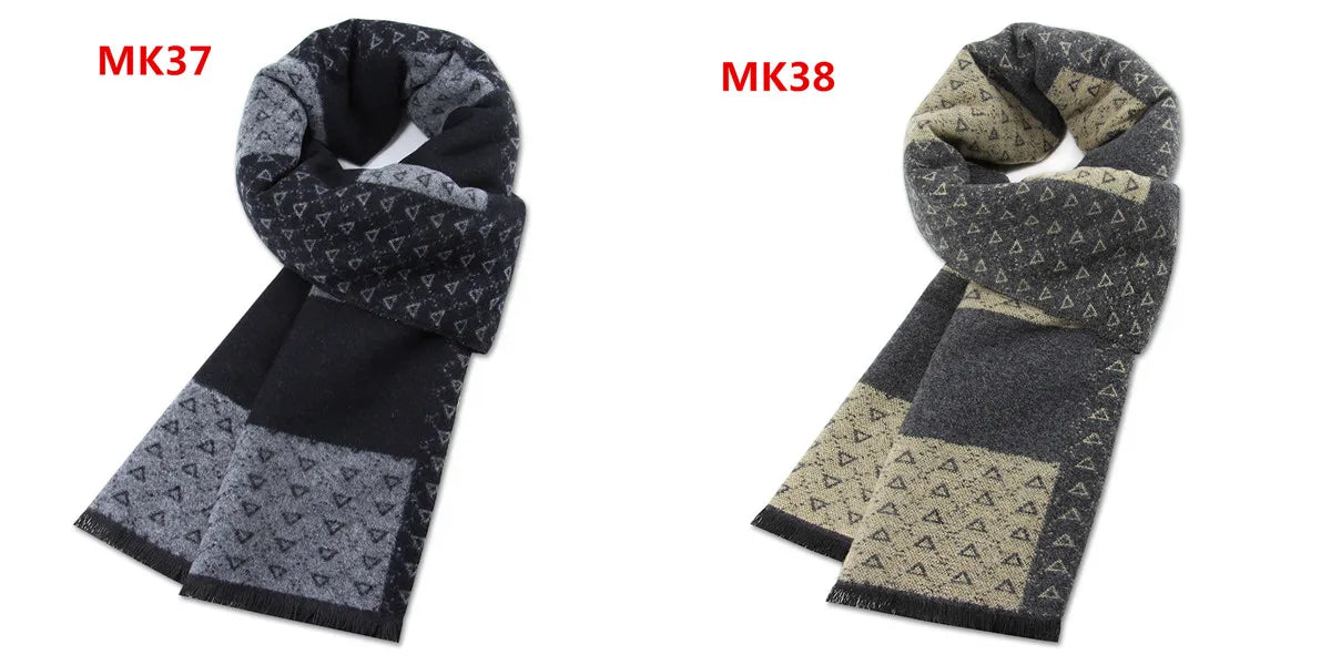 Kaschmir Schal Männer Winter Streifen solide karierte Wolle Schal Luxus klassische warme Kaschmir Winters chals für Männer Winter Accessoires