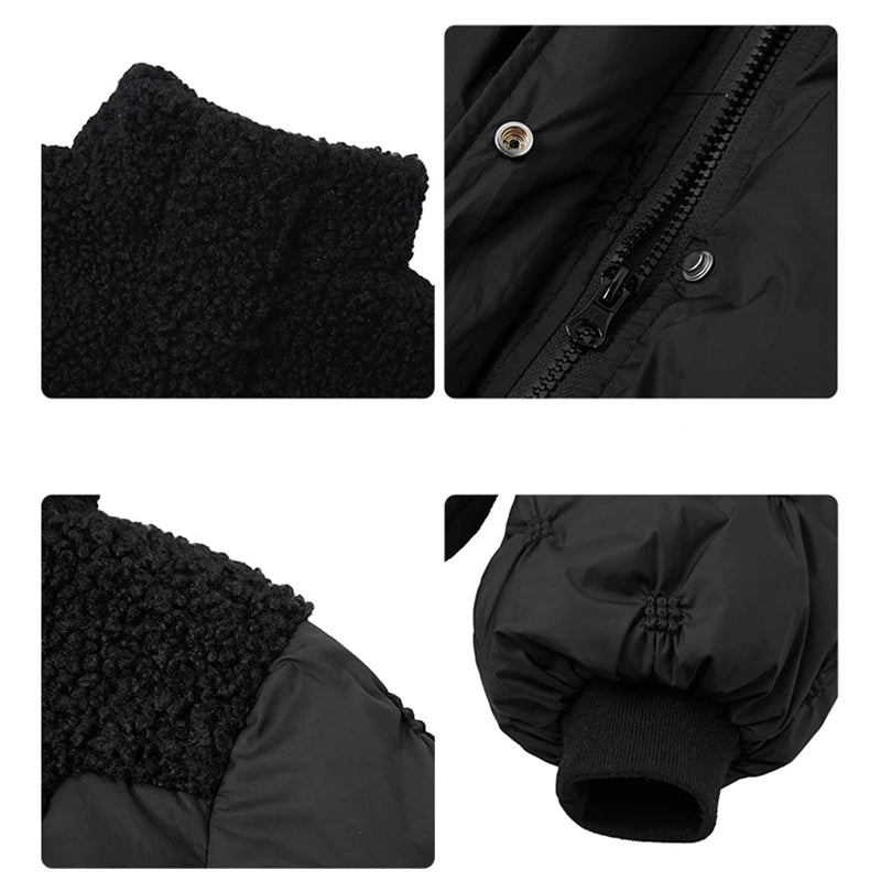 Teenager Mädchen Daunen jacke Winter einfarbig warm halten Mode Parkas Mantel Reiß verschluss Oberbekleidung 5 6 8 10 12 14 Jahre Kinder kleidung