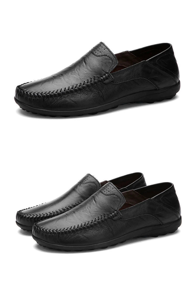 Männer Lederschuhe Männer Frühling Slipper Slip on Business Casual Lederschuhe klassische weiche Mokassins Hombre atmungsaktive Flats Schuhe