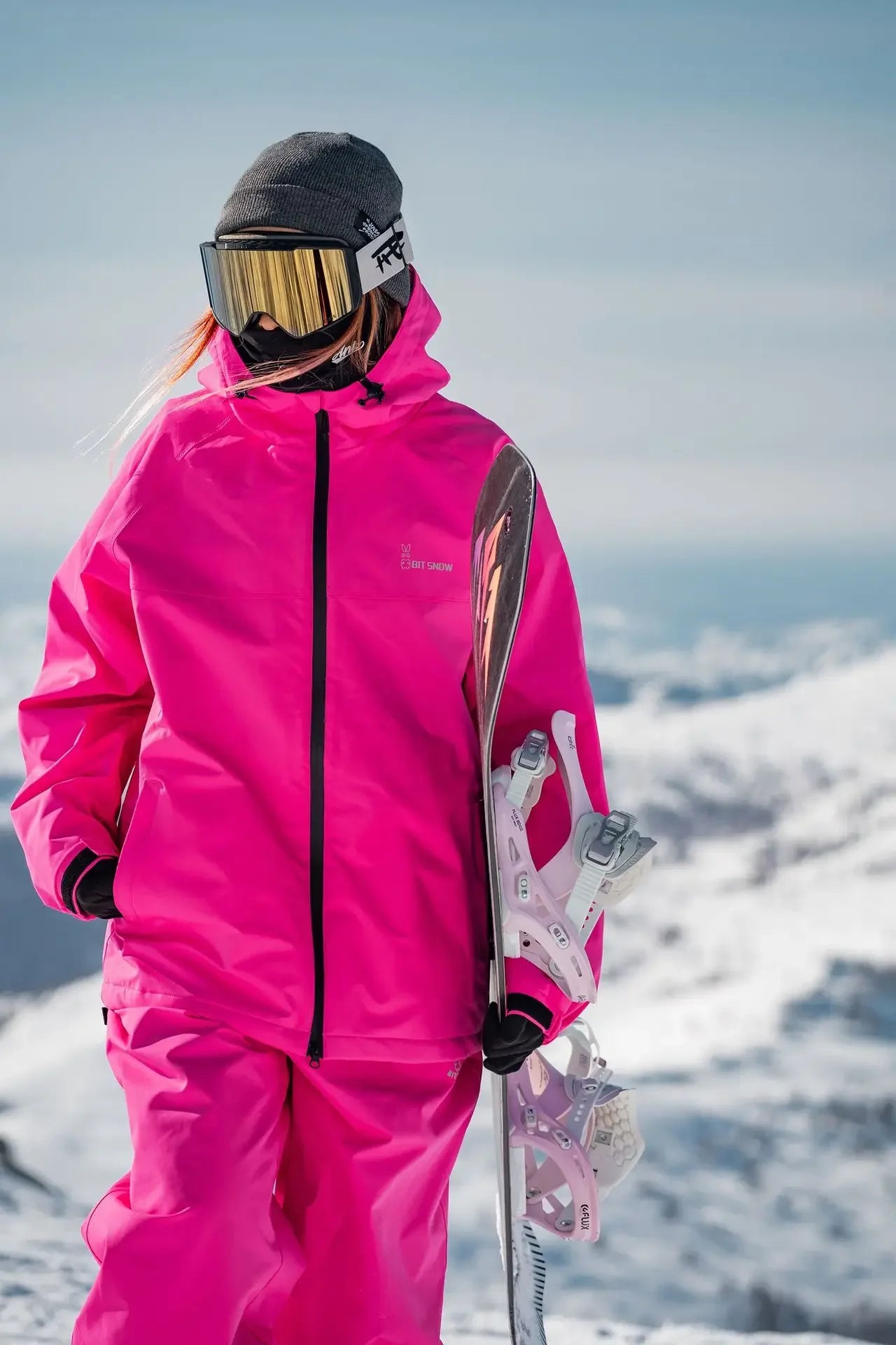 2024 Winter übergroße Frau Ski anzug Set Frauen Snowboard Set weibliche Outdoor Schnee anzug wasserdichte wind dichte Ski jacke Set