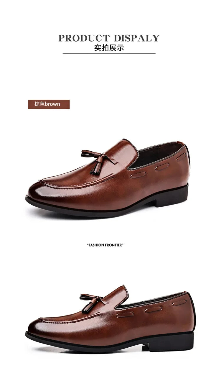 Designer-Stil Kleider schuhe für Männer brandneue Business-Freizeit schuhe Slip on Lederschuhe plus Größe für Männer Hochzeits feier Schuhe