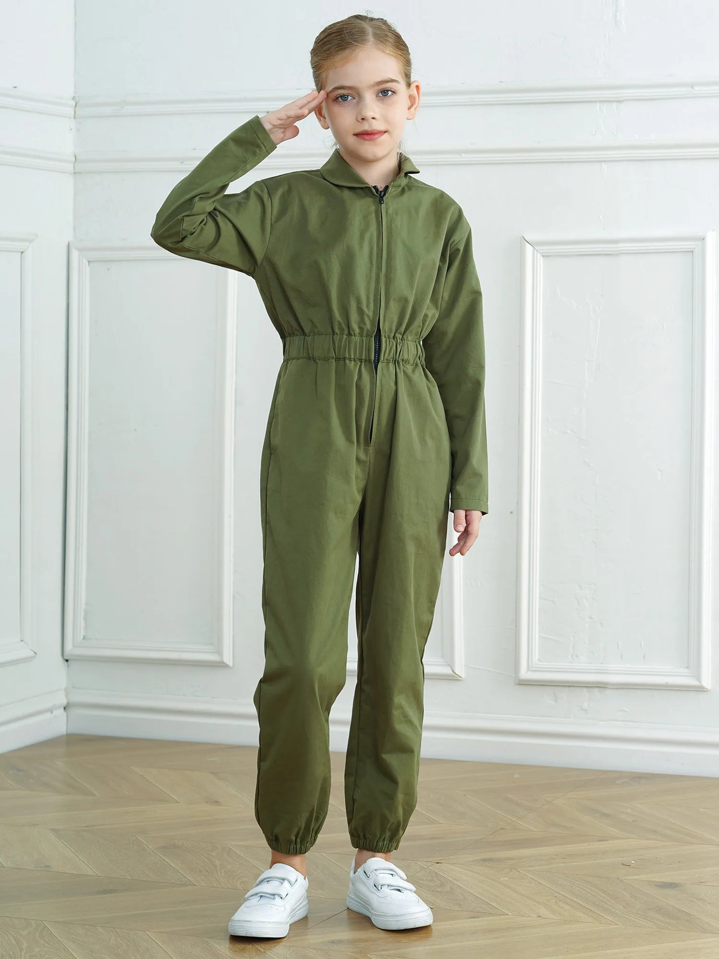 Kinder Kämpfer Pilot Kostüm Luftwaffe Flug anzug Langarm Overall insgesamt Armee Flieger Halloween Party Cosplay verkleiden