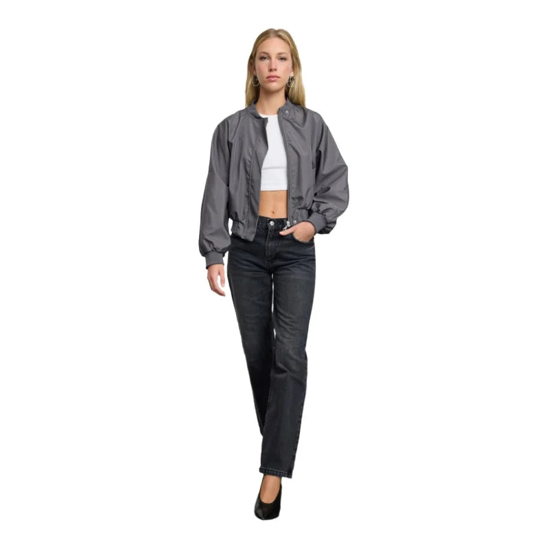 Trendyol TYZA Damen-Jeans, einfarbig, ohne Taschen, gerades Denim, gerades Bein, Gürtel, lässige Jeans, Freizeithose, Denim-Shorts