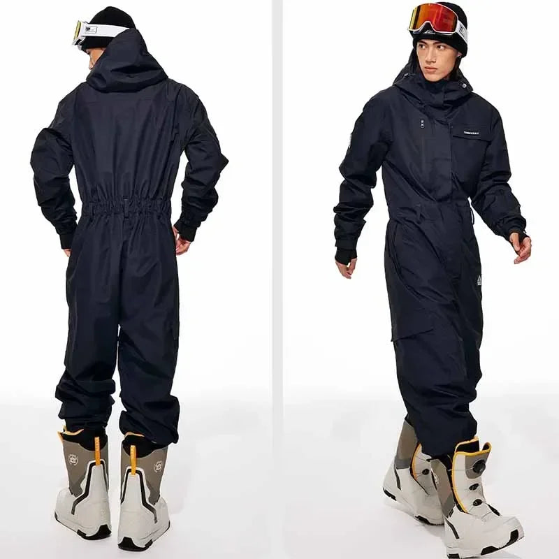 Ski suiten Frauen Männer mit Kapuze einteilige Schnee overalls wasserdicht 2025 Winter Snowboard Suiten wind dichte Ski overalls im Freien