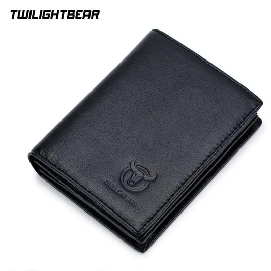 Cow Leather Leather Men's Wallet Cowhide Vintage Wallet Christmas Father Gift Multi Card Photo Coin Pocket Leather Wallet A3S027