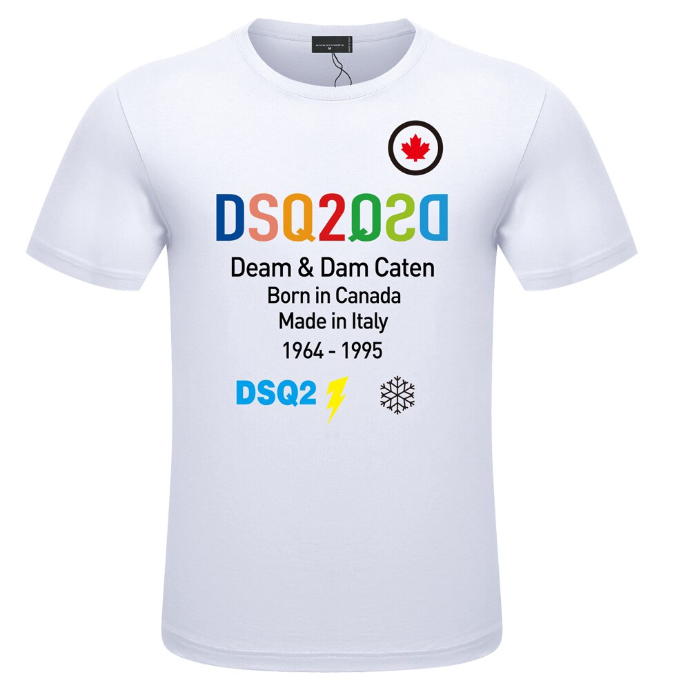 dsq2 brand DSQ2 letter style Men's and Women's cotton T-shirt casual O-Neck T-shirt short sleeve tees T-shirt for men