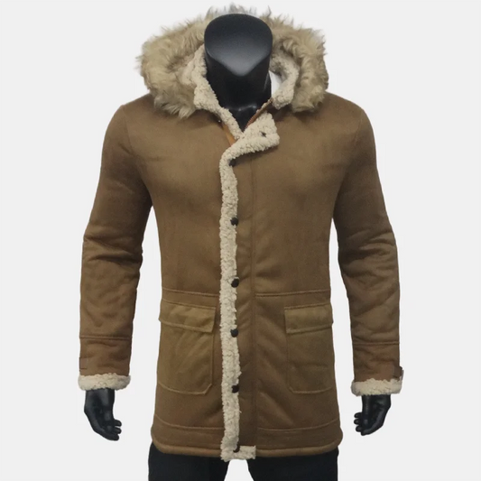 Winter herren Jacken Wildleder Warme Windjacke Mit Kapuze Fleece Jacke Männer Wolle Verdickt Pelz Kragen Oberbekleidung männer Kleidung S-5XL