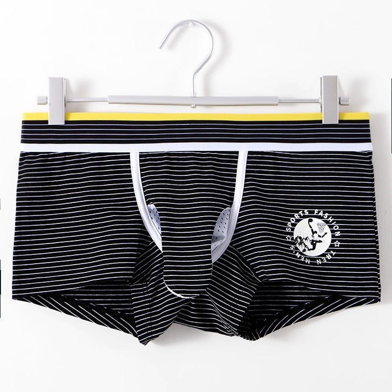 Men&#39;s Underwear Sexy Breathable Mesh Elephant Nose Pouch Boxer Shorts Underpants Male Lingerie