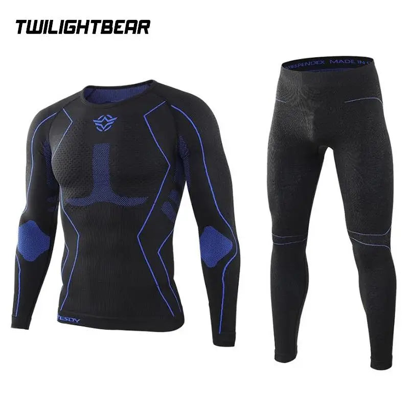 Outdoor Men's Thermal Underwear Men Seamless Long Johns Tight Function Breathable Training Cycling Sports Thermal Suit T3F201