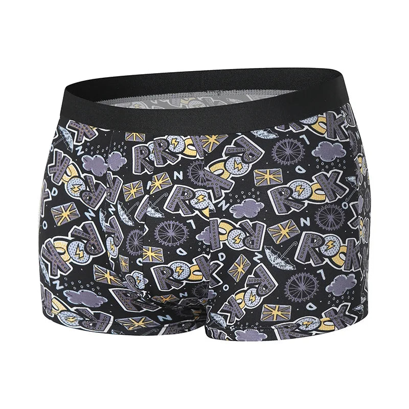 4 teile/los europäische und amerikanische Größe Hombre Männer Boxershorts männlich bedruckte bequeme Badehose übergroße Unterwäsche Shorts