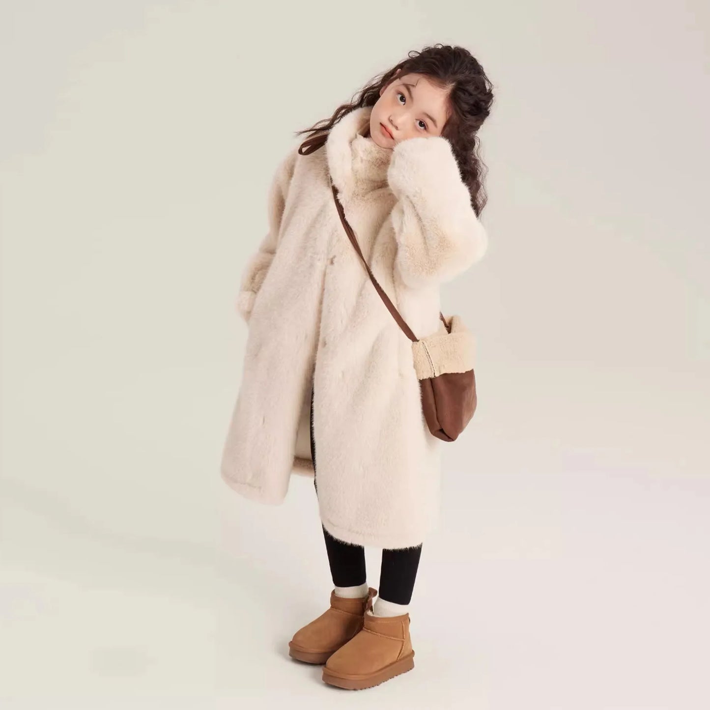 Neue Teenager Winter Mädchen Plüsch jacke einfarbig warm halten Prinzessin Pelzmantel Weihnachts geschenke 5 6 8 10 12 Jahre Kinder kleidung