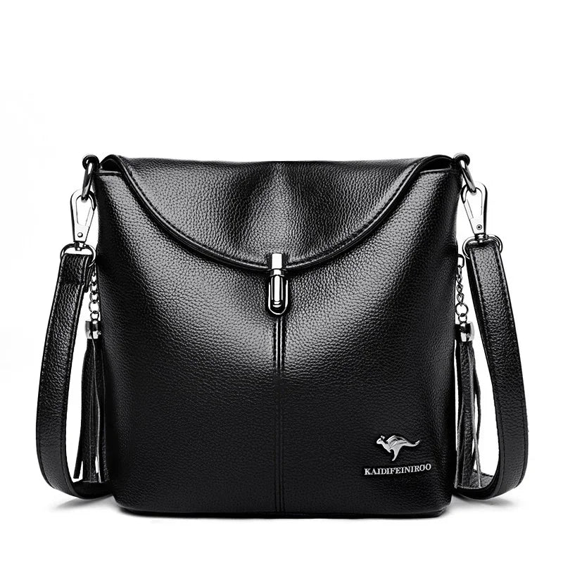 Leder Lässige Umhängetaschen für Frauen 2024 Damen Luxus Designer Handtasche Hohe Qualität Schulter Tasche Sac Cross Body Tasche Frau