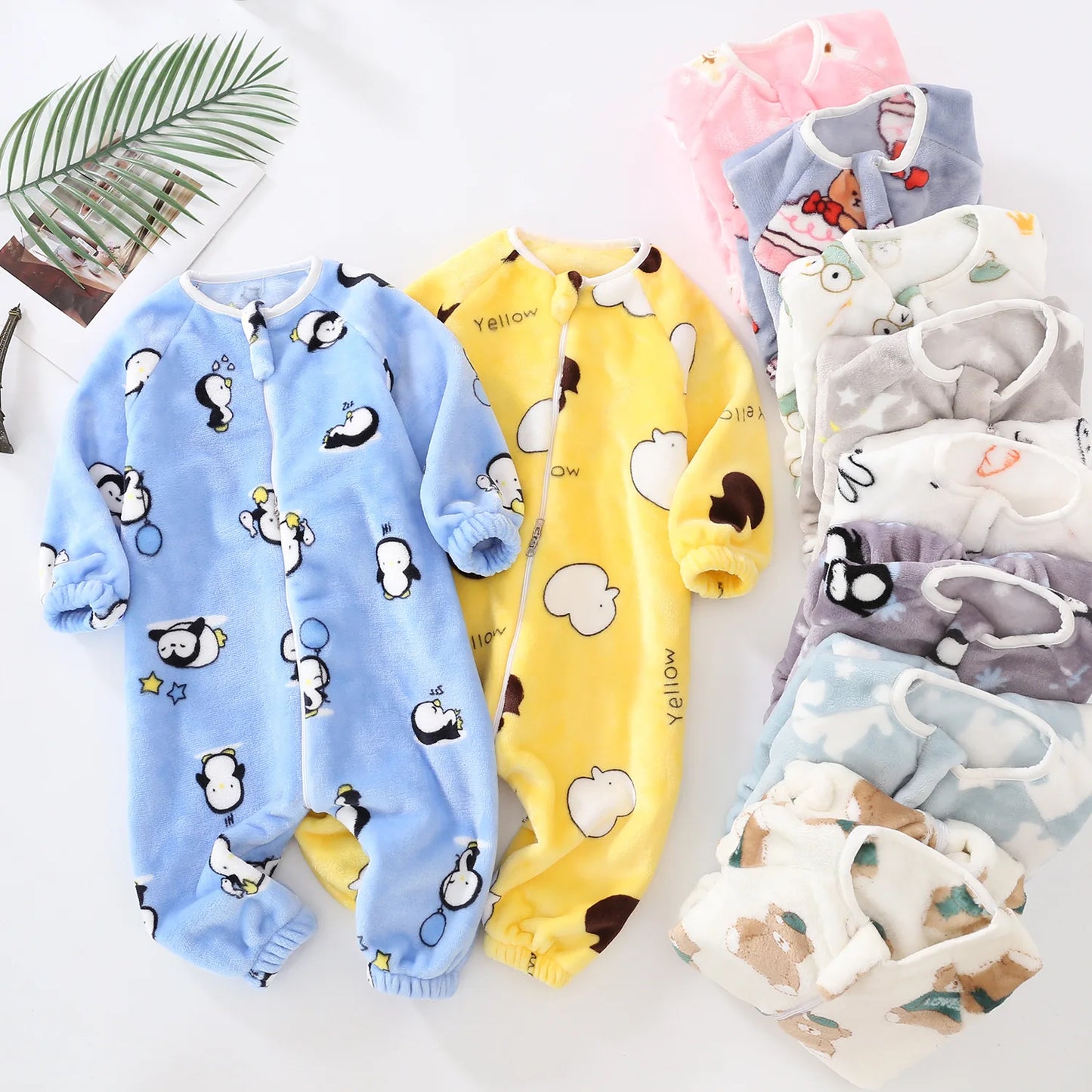 Newborn Baby Girl Rompers Cartoon Infant Boy Jumpsuit Roupas Bebe Flannel Newborn Clothes Suit Baby Pajama Kids Cartoon Jumpsuit