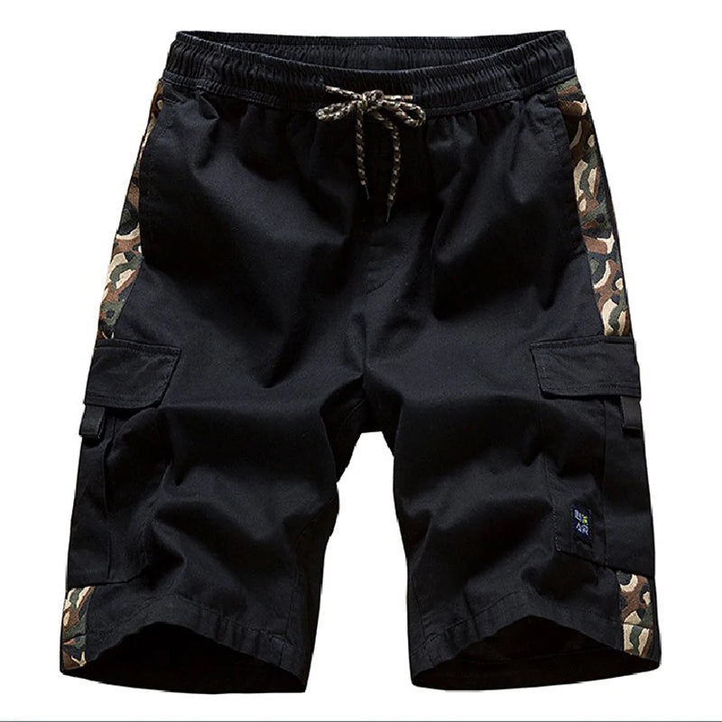 Summer Men's Casual Shorts Plus Size Multi Pocket Cargo Shorts Streetwear Pure Cotton Shorts Men Clothing M-8XL AF9022