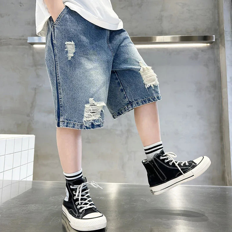 Sommer Teenager Jeans shorts neue Mode koreanische Version Kinder kurze Hosen 4 5 6 7 8 9 10 11 12 Jahre Kinder kleidung