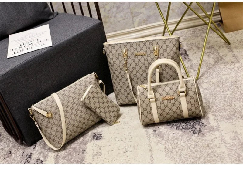 Luxury Handbags Women Bags Designer High Quality Leather Bags Pattern Women's Handbag Shoulder Bag and Crossbody Bag 6 Piece Set