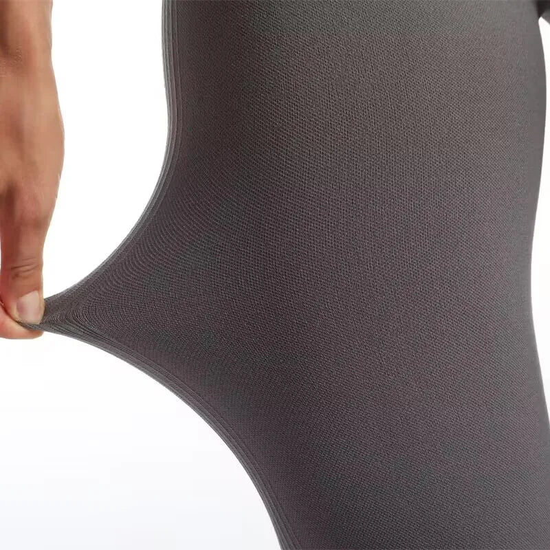 CUHAKCI Pure Colors Slim Fit Grey Jeggings Women's Workout Seamless Yoga Leggings High Elastic Casual Pencil Pants