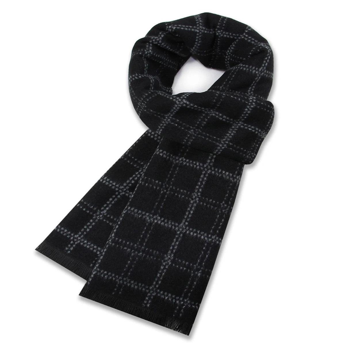 Herren Winter Warm Kaschmir Schal Plaid Quaste Schal für Männer Weiche Lange Baumwolle Schals Männer Schals für Hals Designer Schal