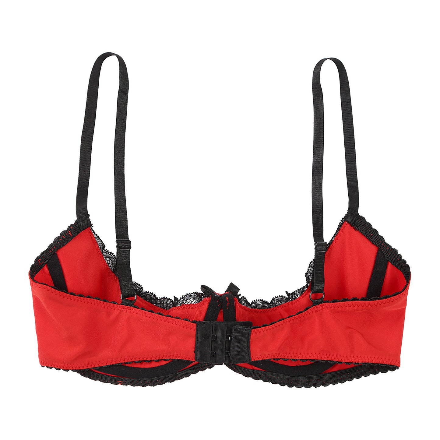 Damen sexy bestickte Spitze Demi Cup BHs Balcon ette ungefüttert unter verdrahtet Regal BH Bra lette Push-up Bandeau Unterwäsche