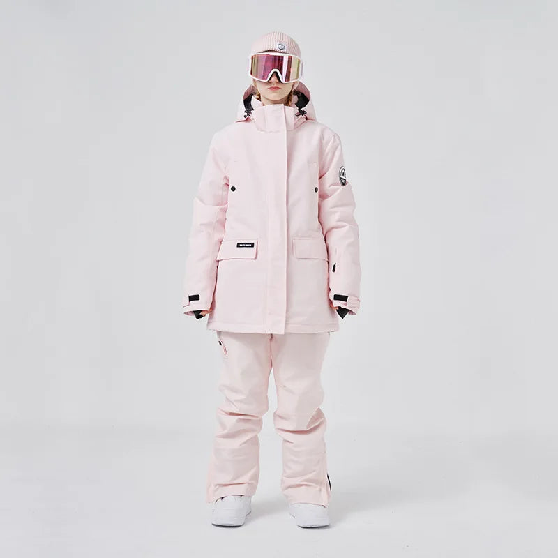 Winter Neue 2022 Ski Anzug Frauen Outdoor Sport Snowboard Jacken Ski Set Winddicht Wasserdichte Overalls Schnee Hosen Warme Atmungsaktiv