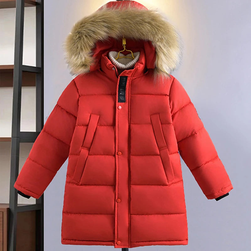 5 6 7 8 9 10 11 12 Jahre Jungen Jacke Winter verdicken warm halten Kinder Jacke Mode Reißverschluss Kapuze Jungen Mantel Teenager Kinder Kleidung