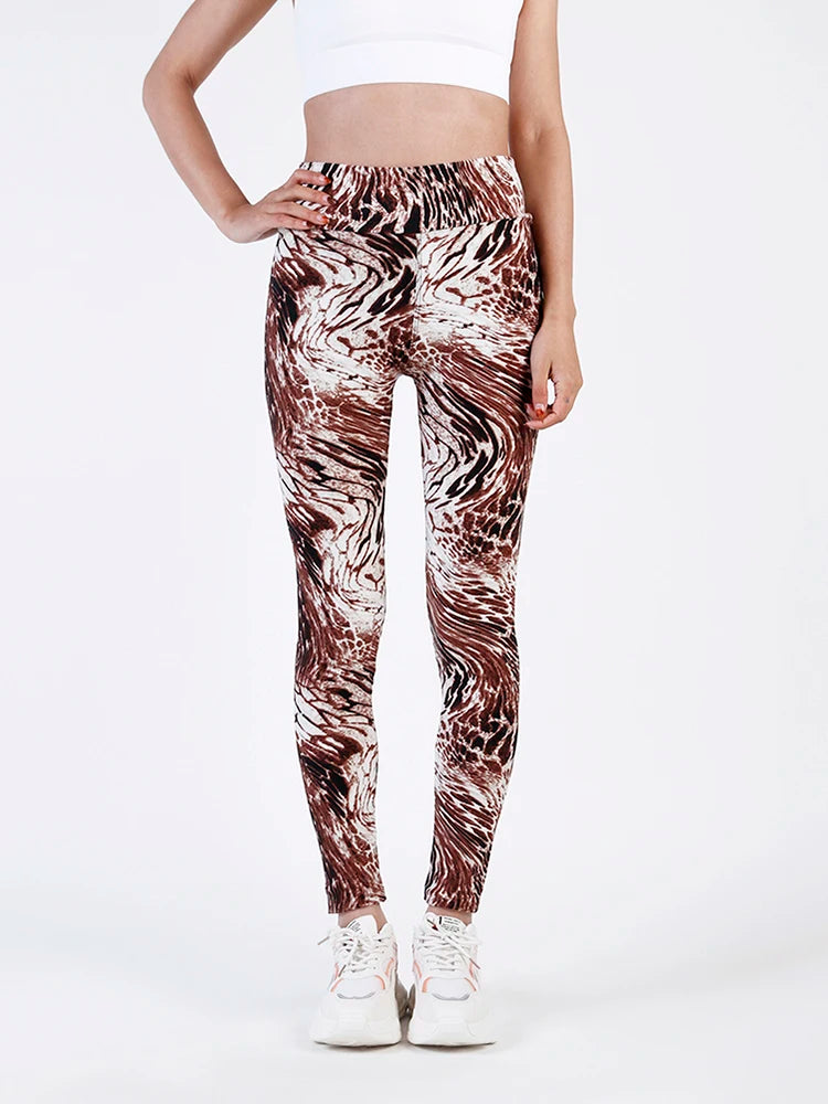 CUHAKCI High Waist Animal Printed Leggings Soft Stretchy Women Sexy Leopard Print Pencil Pants Sport Fitness Yoga Leggings S-2XL