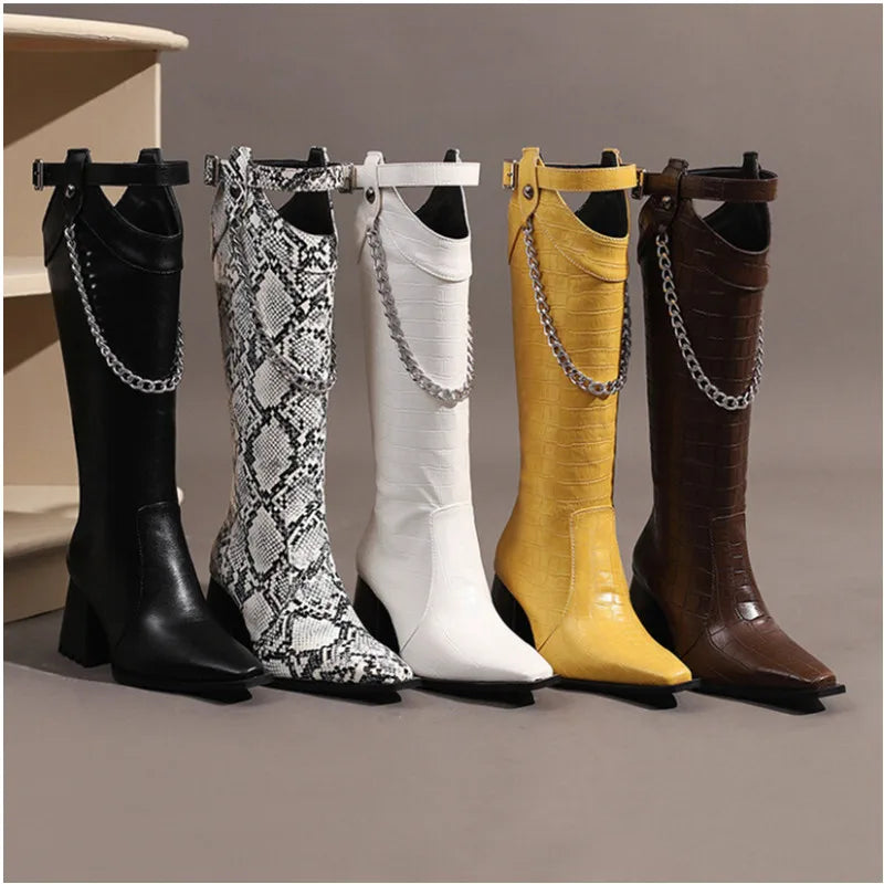 Luxury Women's Boots High-heeled Boots