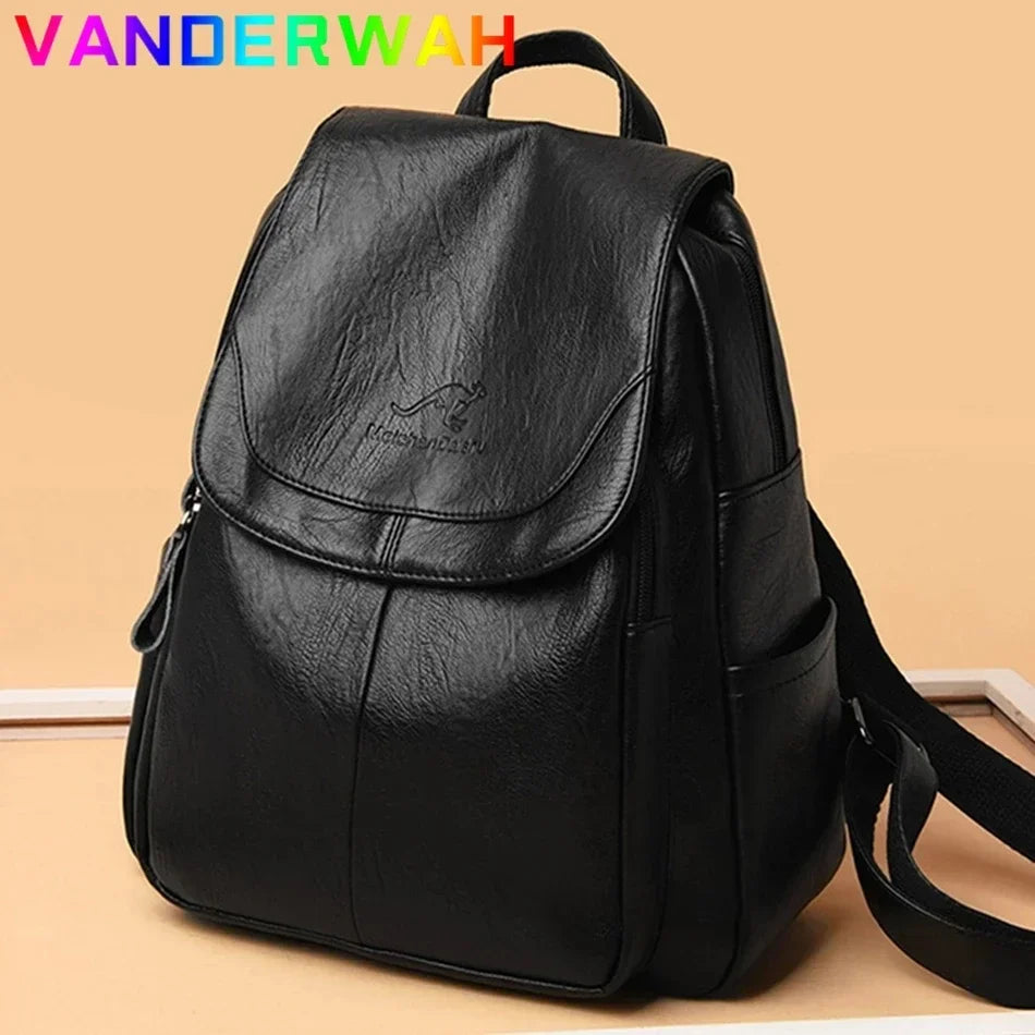 Echte Frauen Leder Rucksack Mode weibliche Umhängetasche Sack a dos Damen Rucksack Mochi las Schult aschen für Teenager-Mädchen 2024