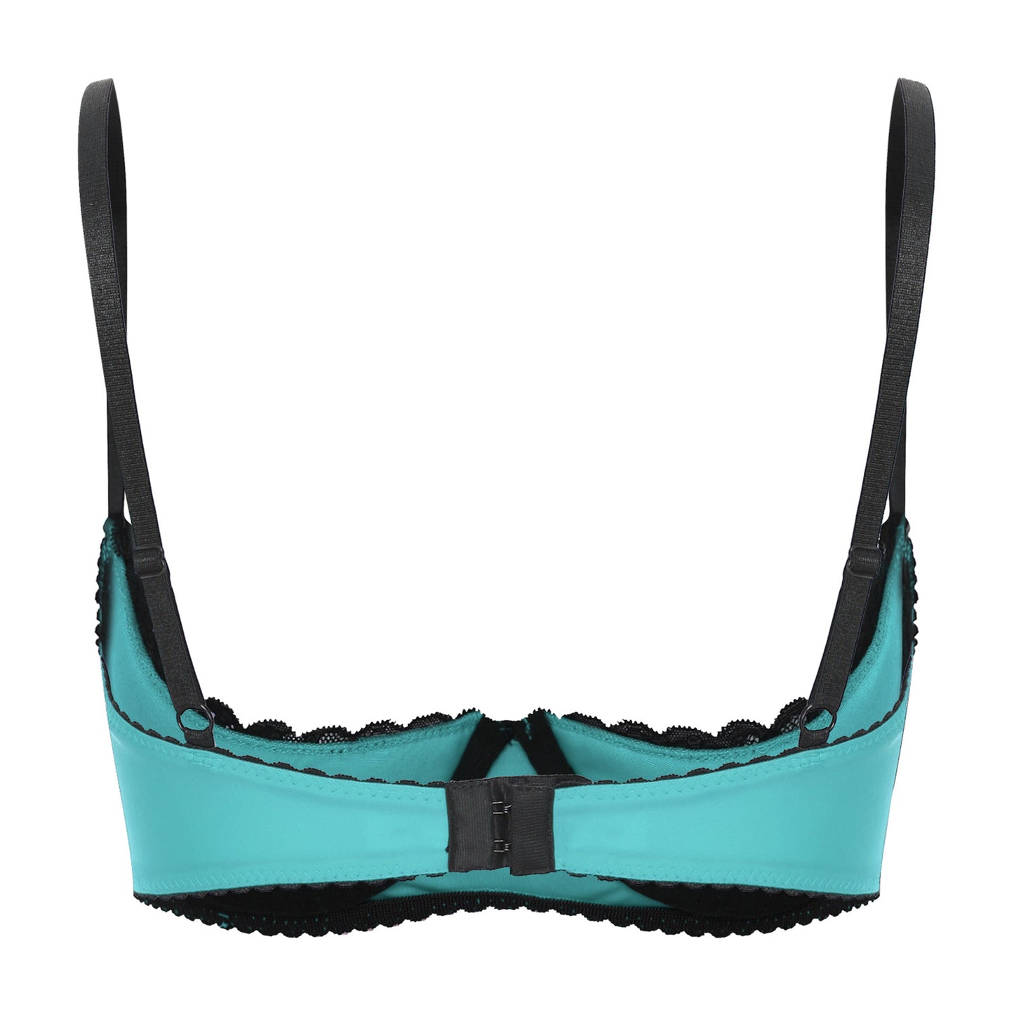 Damen sexy bestickte Spitze Demi Cup BHs Balcon ette ungefüttert unter verdrahtet Regal BH Bra lette Push-up Bandeau Unterwäsche