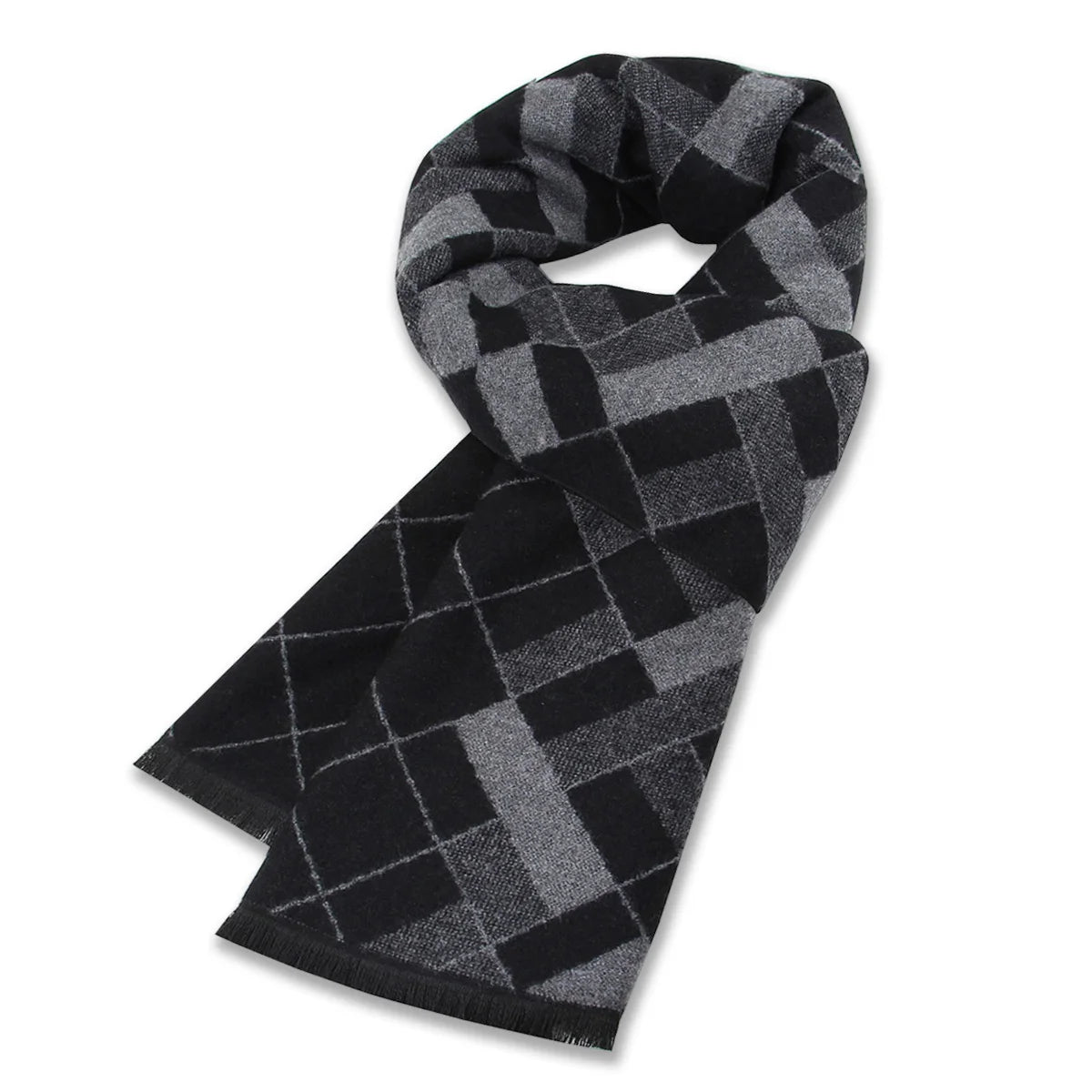 Men Autumn Winter Head Cashmere Scarf Designer Tree Print Cotton Shawl Luxury Business Man Long Fashion Neck Scarves