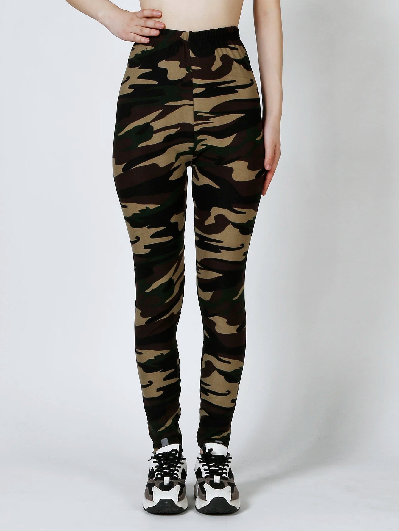CUHAKCI New Brand Women's Leggings High Elastic Tight Camo Leggings Spring and Autumn Tight Women's Sexy and Charming Casual Pan
