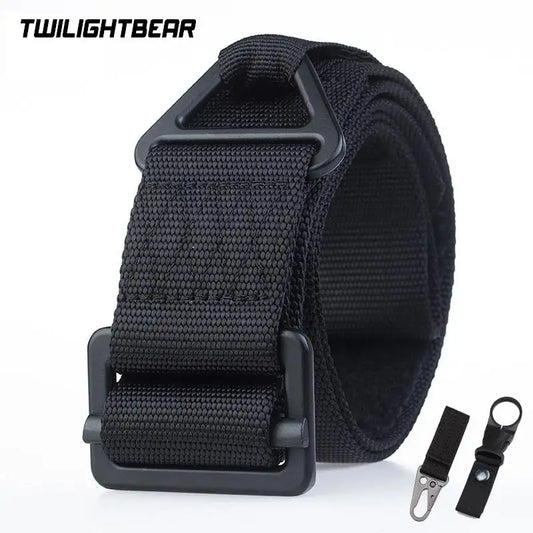 4.5CM Military Tactical Belt Nylon Belt Hook Loop Alloy Buckle High Quality Casual Combat Belt Men Women Training Belt A0F101