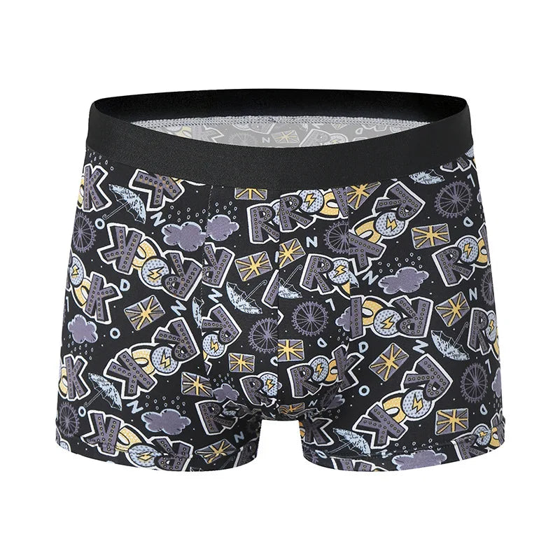 4 teile/los europäische und amerikanische Größe Hombre Männer Boxershorts männlich bedruckte bequeme Badehose übergroße Unterwäsche Shorts