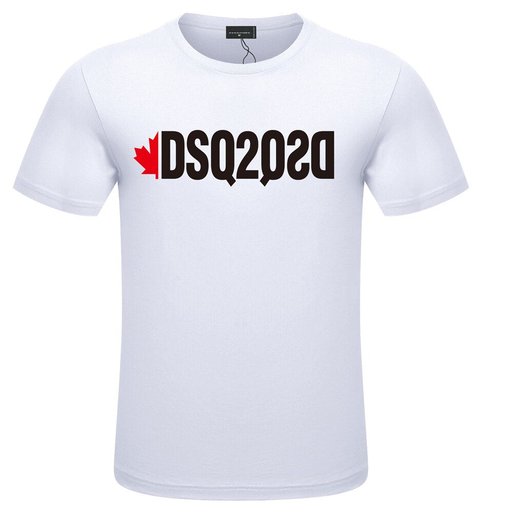 Mens Summer T-Shirt DSQ2 Brand Print Men's and Women's Mens Casual Loose Short Sleeve Couple T-shirt High Quality Cotton Hip Hop