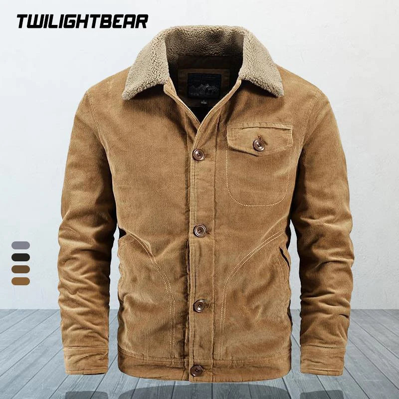 Winter Herren Cord jacke 6xl verdicken Lamm Kaschmir Baumwolle gepolsterte Kleidung Herren bekleidung übergroße Freizeit jacke Mäntel a2f1852