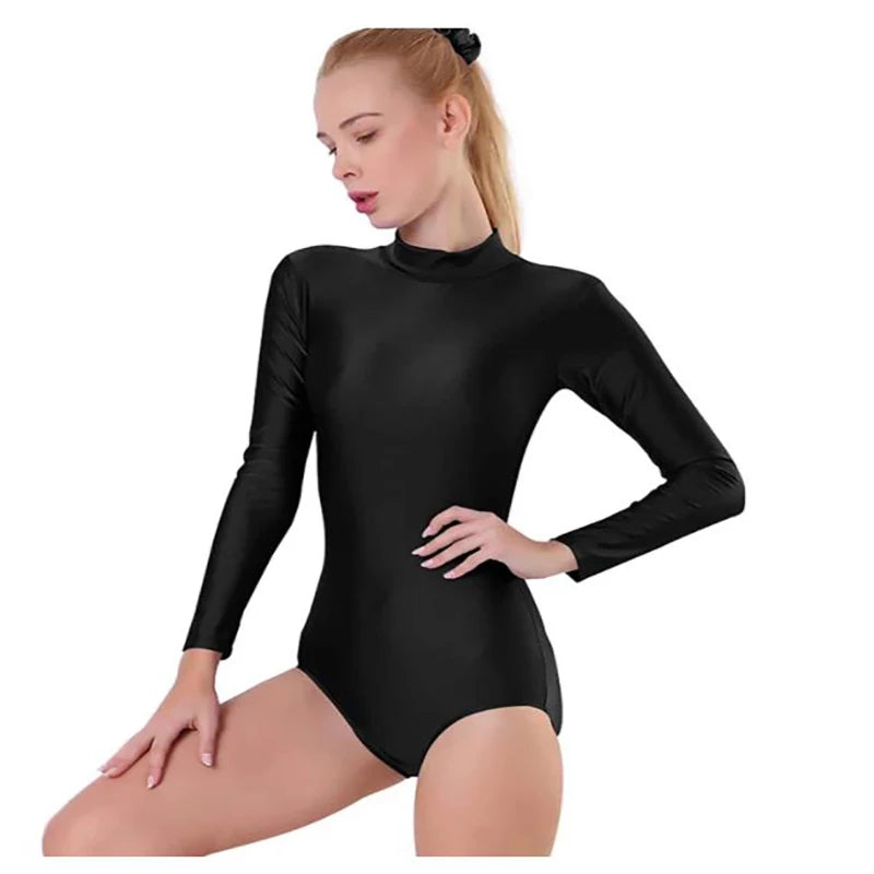 Speerise Rollkragen Langarm Trikot Frauen Ballett Dance Gymnastik Mädchen Erwachsene Ballerina Dancewear Body Kostüme