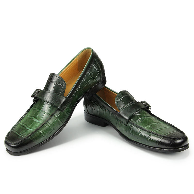 Men Penny Slip-On Leather Lined Loafer Luxury Men Shoes Loafer for Male Fashion Casual Alligator Printing Zapato Buckle Slip On