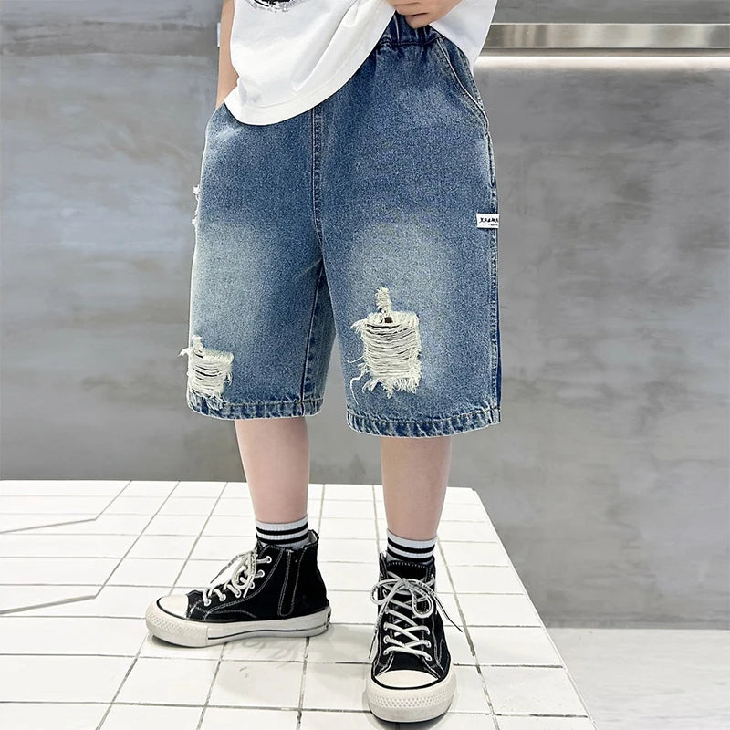 Sommer Teenager Jeans shorts neue Mode koreanische Version Kinder kurze Hosen 4 5 6 7 8 9 10 11 12 Jahre Kinder kleidung