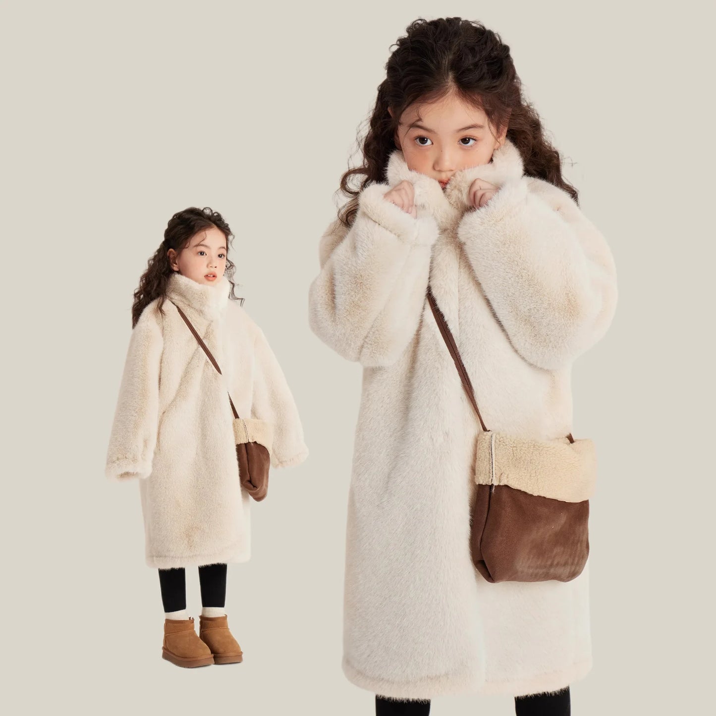 Neue Teenager Winter Mädchen Plüsch jacke einfarbig warm halten Prinzessin Pelzmantel Weihnachts geschenke 5 6 8 10 12 Jahre Kinder kleidung