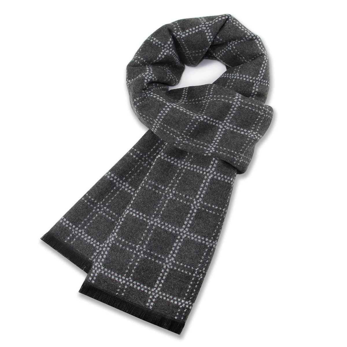 Men Autumn Winter Head Cashmere Scarf Designer Tree Print Cotton Shawl Luxury Business Man Long Fashion Neck Scarves