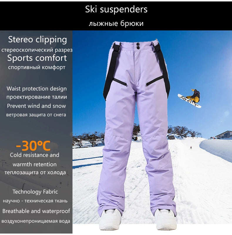 Neue Mode Ski Hosen Männer Frauen Winddicht Wasserdichte Schnee Hosen Winter Snowboarden Strumpf Hosen mit Taille Schutz