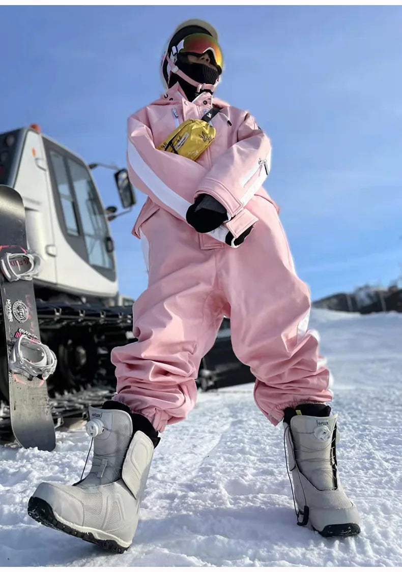 Frauen Winter Onesies Ski Anzug Im Freien Snowboard Jacke Hosen Herren Windproot Schnee Mantel Warme Isolierte Ski Overall Schneeanzug