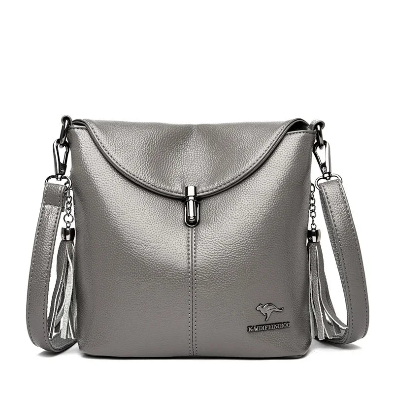 Leder Lässige Umhängetaschen für Frauen 2024 Damen Luxus Designer Handtasche Hohe Qualität Schulter Tasche Sac Cross Body Tasche Frau