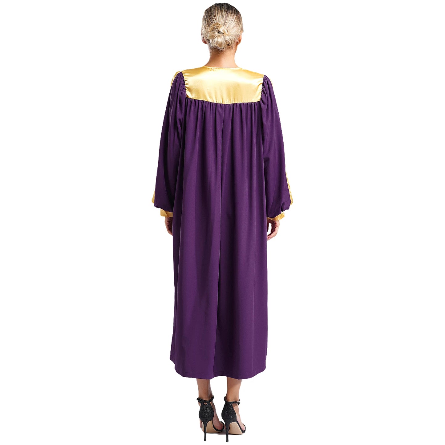 Damen Kirchenchor Robe Erwachsene Priester Pastor Prediger Minister Outfit Klerus Kleid Abschlusskleid Christliches Taufe Kostüm