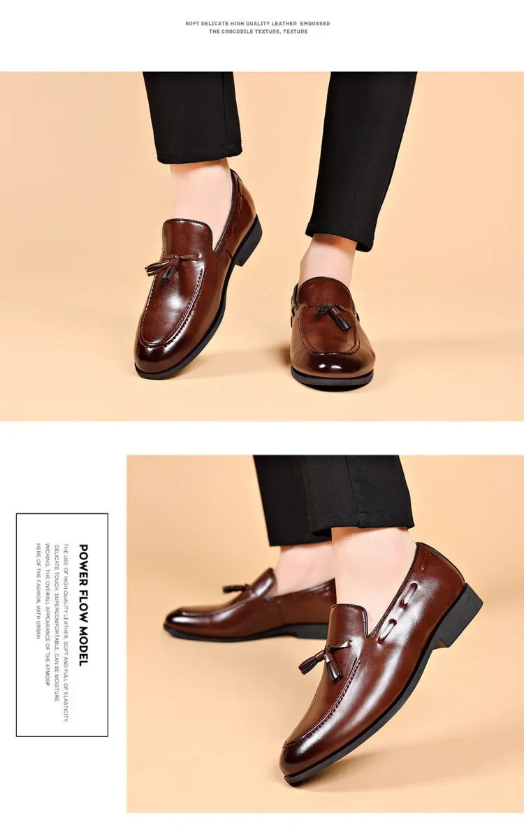 Designer-Stil Kleider schuhe für Männer brandneue Business-Freizeit schuhe Slip on Lederschuhe plus Größe für Männer Hochzeits feier Schuhe