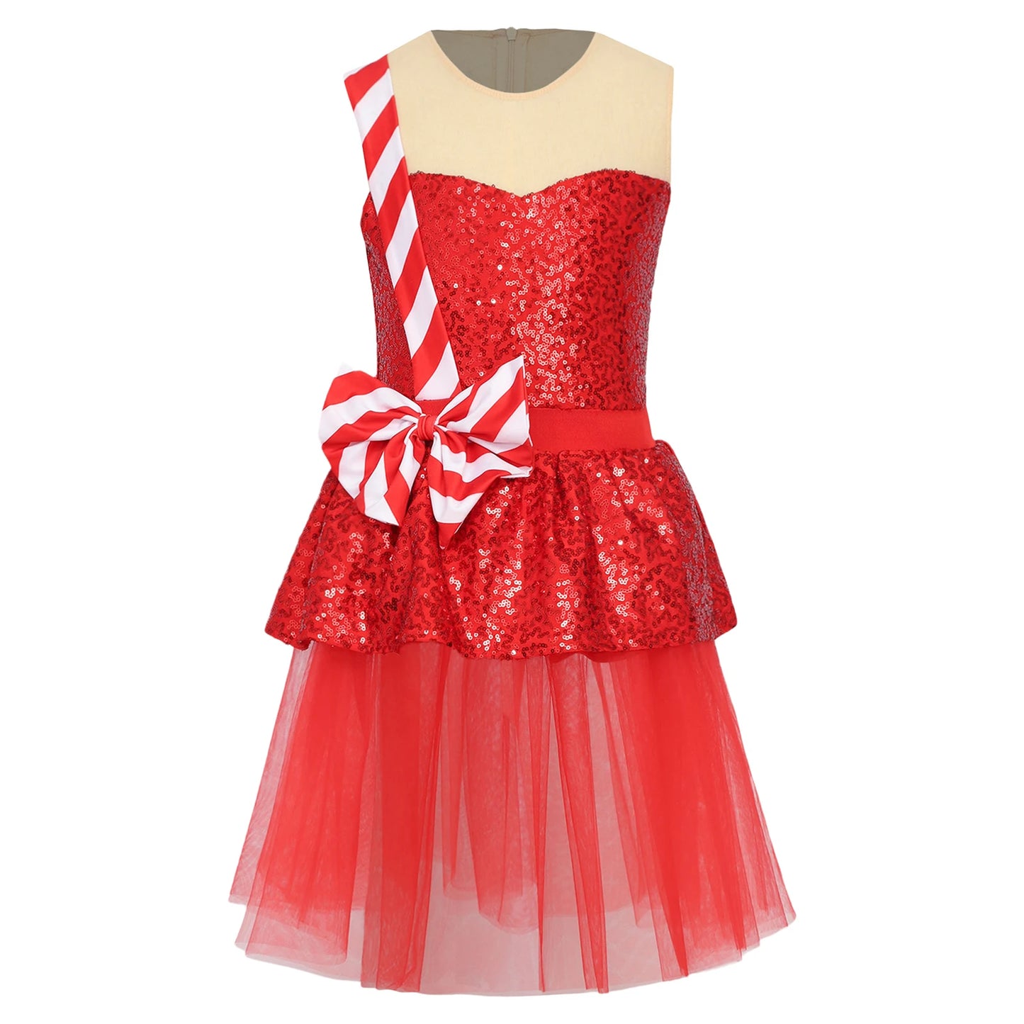 Mädchen Weihnachten Zuckers tange Kostüm Pailletten Tutu Kleid für Weihnachten Tanz Urlaub Party Festival Santa Claus Bühnen performance