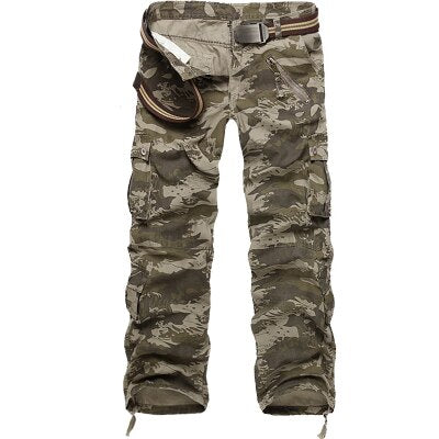 Hot Sale Free Shipping Men Cargo Pants Camouflage Trousers Military Pants for Man 7 Colors Streetwear Joggers Men Pants Straight