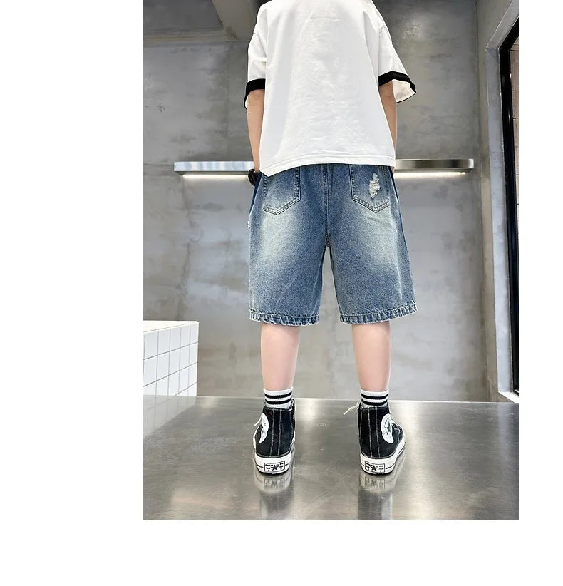 Sommer Teenager Jeans shorts neue Mode koreanische Version Kinder kurze Hosen 4 5 6 7 8 9 10 11 12 Jahre Kinder kleidung