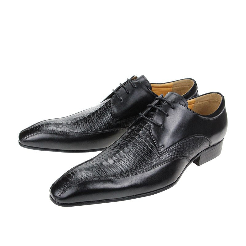 Luxury Italian Business Leather Shoes First Layer Cowhide High-end Retro Formal Wear Casual Brogue Carved Trendy Men&#39;s Shoes