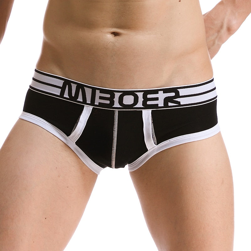 Sexy Men&#39;s Underwear Briefs Qucik Dry Convex Breathable Pouch Slip Homme Cotton Cuecas Gay Men Briefs